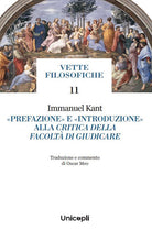 Prefazione e Introduzione alla critica della facolt di giudicare