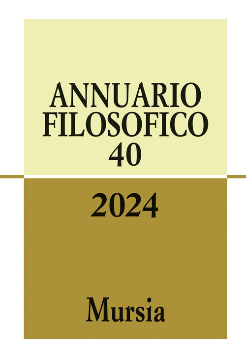 Annuario filosofico. Vol. 40