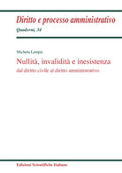 Nullit, invalidit e inesistenza dal diritto civile al diritto amministrativo
