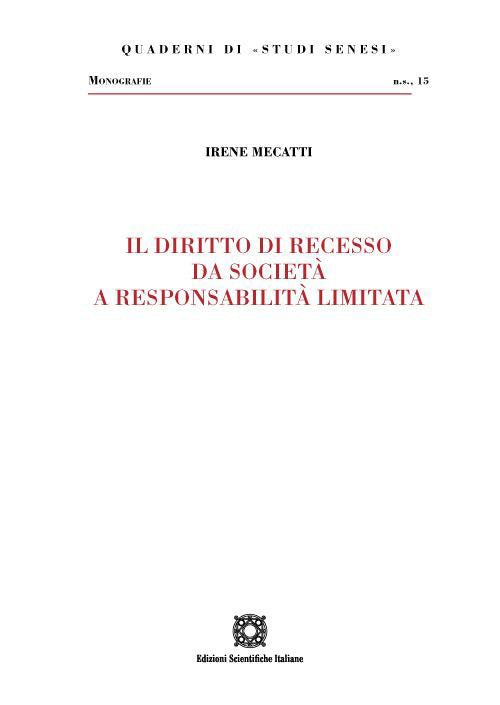 Il diritto di recesso da società a responsabilità limitata