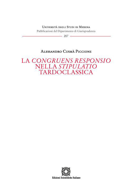 La congruens responsio nella stipulatio tardoclassica