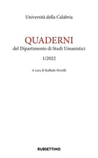 Quaderni del dipartimento di studi umanistici. Ediz. inglese e italiana. Vol. 1