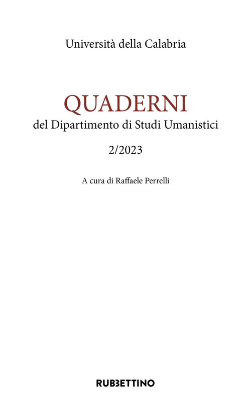 Quaderni del dipartimento di studi umanistici. Vol. 2