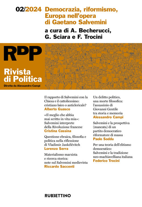 Rivista di politica. Vol. 2: Democrazia, riformismo, Europa nell'opera di Gaetano Salvemini