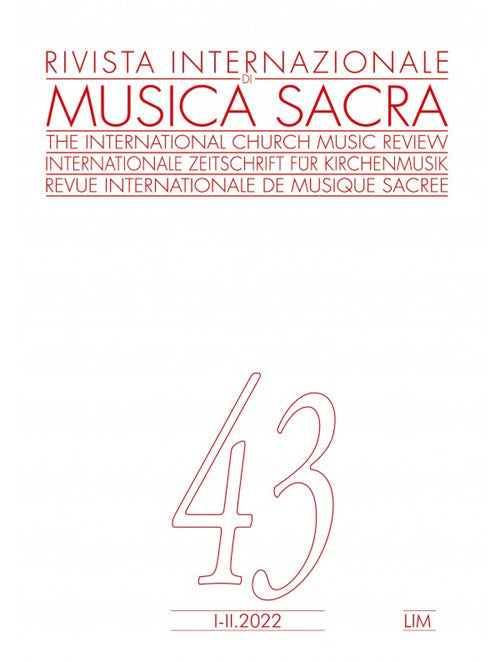 Rivista internazionale di musica sacra. Vol. 1-2