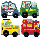 Brum brum: Il trattore di Teddy-L’autopompa di Freddy-L’auto della polizia di Foxy-L’escavatore di Danny