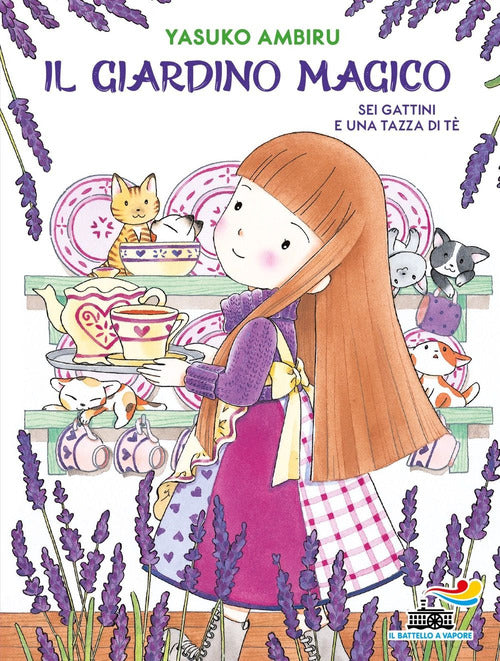 Sei gattini e una tazza di t. Il giardino magico