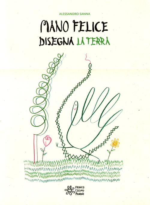 Mano felice disegna la terra
