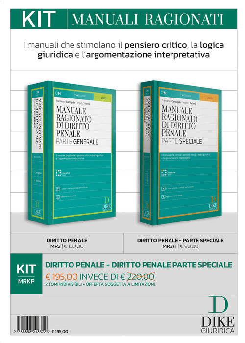Kit. Manuali ragionati: Diritto penale-Diritto penale parte speciale
