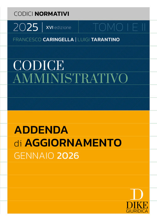 Codice amministrativo. Addenda di aggiornamento Gennaio 2026