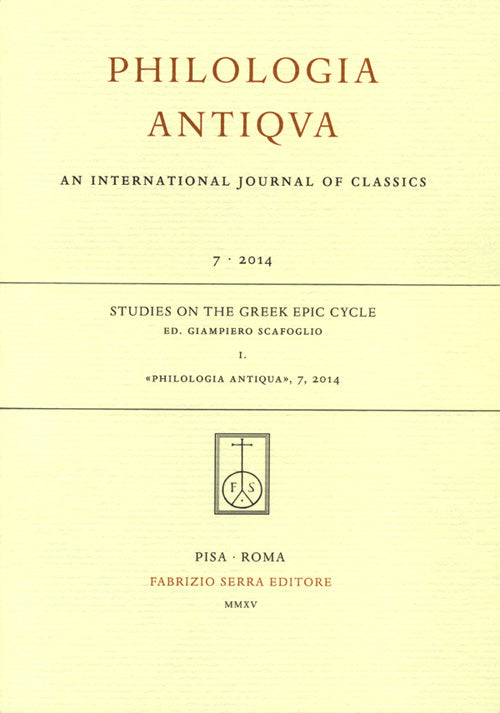 Studies on the greek epic cycle. Ediz. italiana, inglese e francese