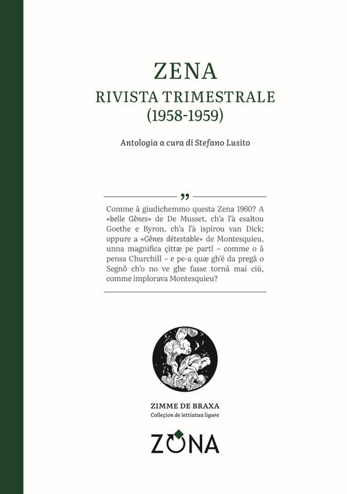 Zena. Rivista trimestrale (1958-1959). Testo genovese