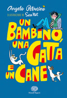 Un bambino, una gatta e un cane
