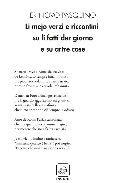 Li mejo verzi e riccontini su li fatti der giorno e su artre cose