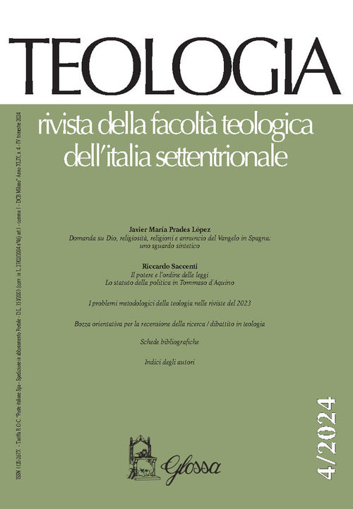 Teologia. Rivista della facolt teologica dell'Italia settentrionale. Vol. 4