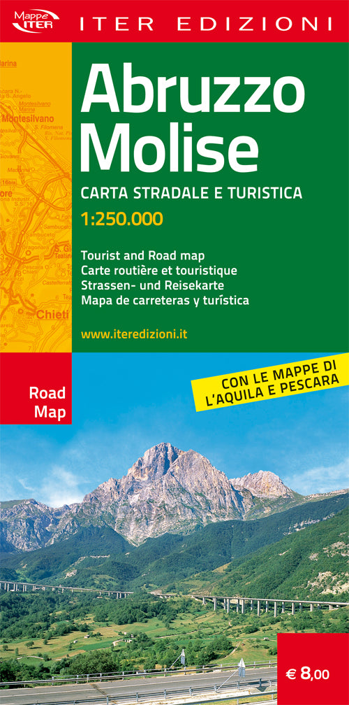 Abruzzo e Molise. Carte stradale e turistica 1:250.000