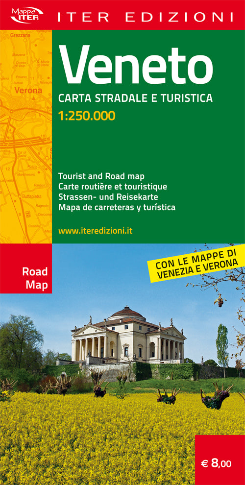 Veneto. Carta stradale e turistica 1:250.000
