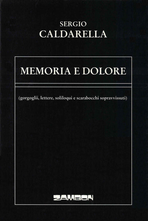 Cover of Memoria e dolore