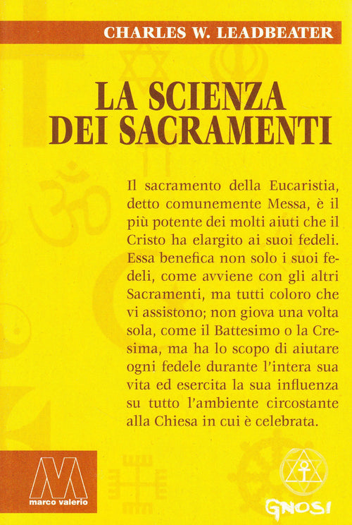 Cover of scienza dei sacramenti