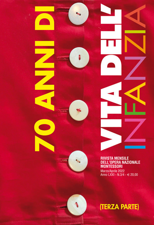 Cover of 70 anni di «Vita dell'infanzia»