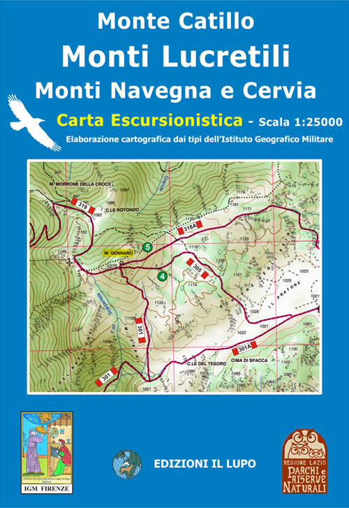 Cover of Monte Catillo, Lucretili, Cervia, Navegna. Carta escursionistica 25:000