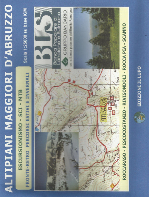 Cover of Altipiani maggiori d'Abruzzo. Escursionismo, sci, MTB. Carta escursionistica 25:000