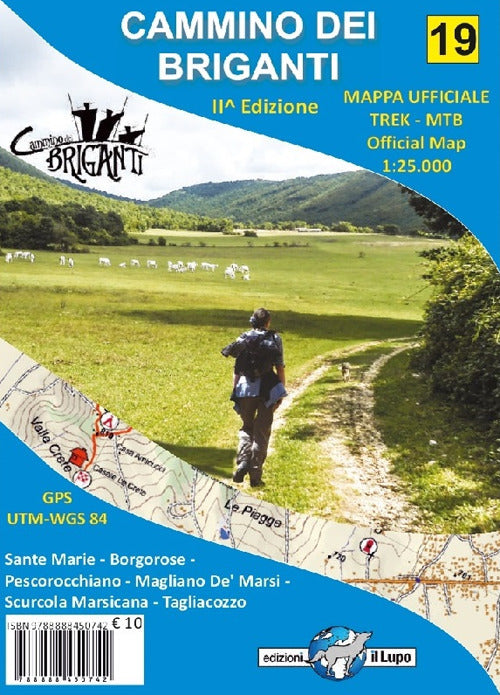 Cover of Carta escursionistica Cammino dei Briganti. Ediz. italiana e inglese