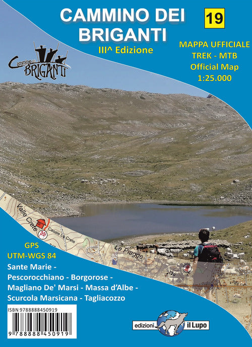 Cover of Cammino dei briganti. Comuni di Sante Marie, Tagliacozzo, Borgorose, Magliano de' Marsi, Pescorocchiano, Scurcola Marsicana. Mappa ufficiale 1:25 000