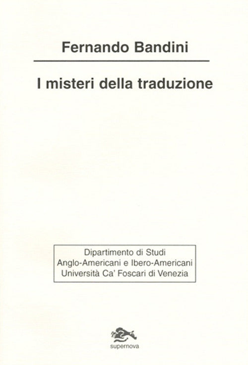 Cover of misteri della traduzione