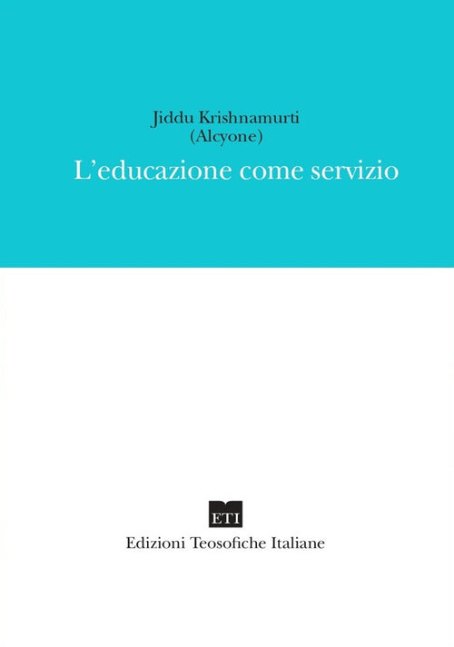 Cover of educazione come servizio