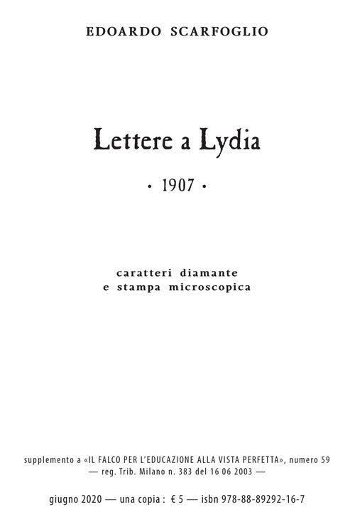 Cover of Lettere a Lydia