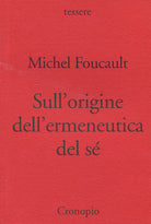 Cover of Sull'origine dell'ermeneutica del sé. Due conferenze al Dartmouth College