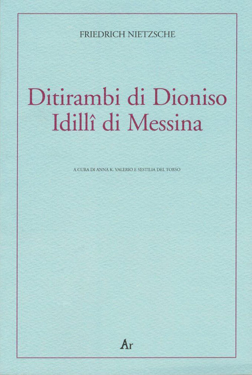 Cover of Ditirambi di Dioniso-Idilli di Messina. Testo tedesco a fronte