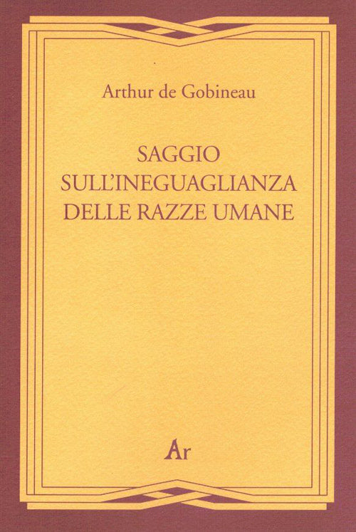 Cover of Saggio sull'ineguaglianza delle razze umane (rist. anast. Roma, 1912)