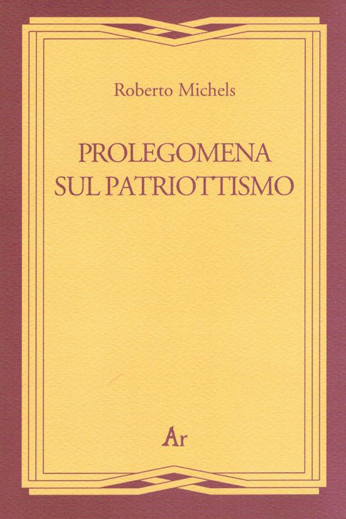 Cover of Prolegomena al patriottismo