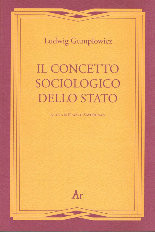 Cover of concetto sociologico dello Stato