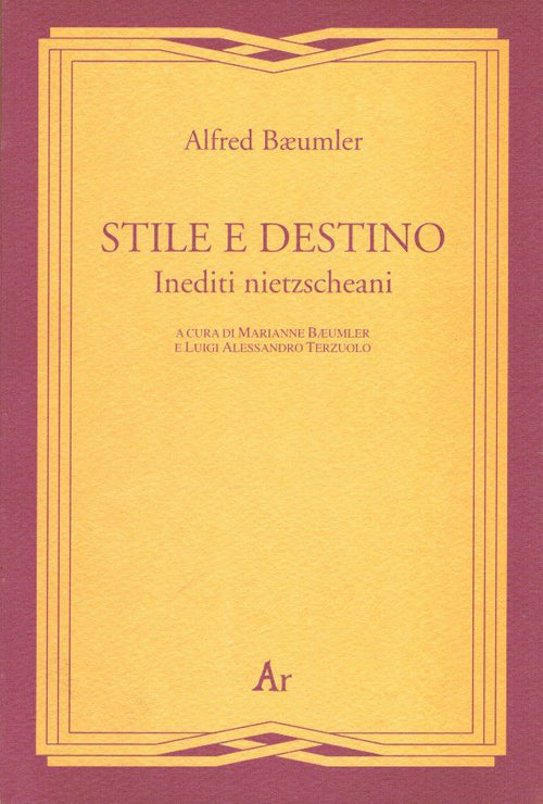 Cover of Stile e destino. Inediti nietzscheani
