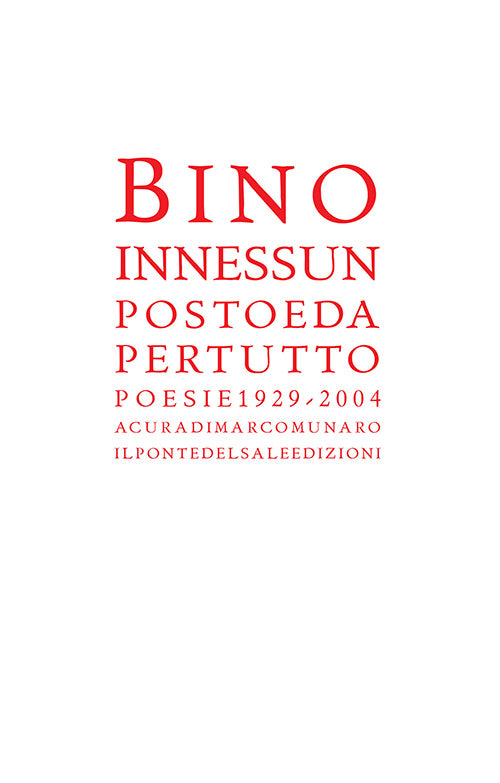 Cover of In nessun posto e da per tutto