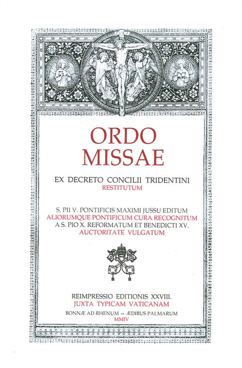 Cover of Ordo Missae. Ex decreto concilii tridentini. Restitutum