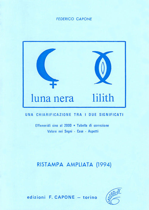 Cover of Luna nera-Lilith. Una chiarificazione fra i due significati