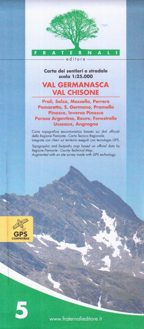 Cover of Carta n. 5. Val Germanasca val Chisone. Carta dei sentieri e stradale 1:25.000