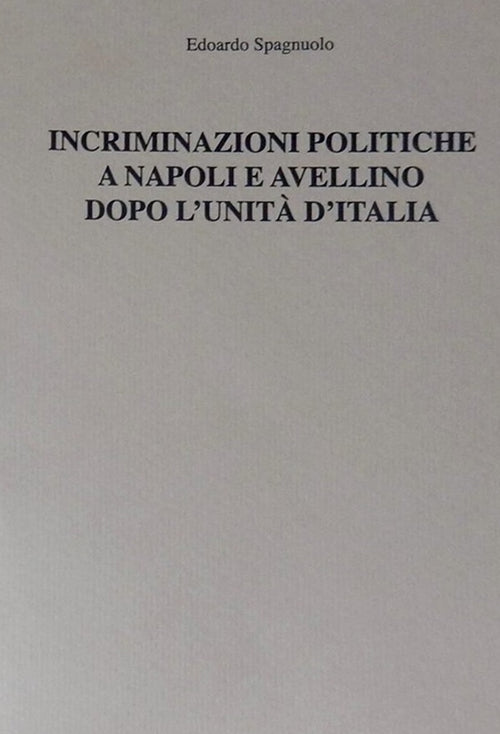 Cover of Incriminazioni politiche a Napoli e Avellino dopo l'unità d'Italia