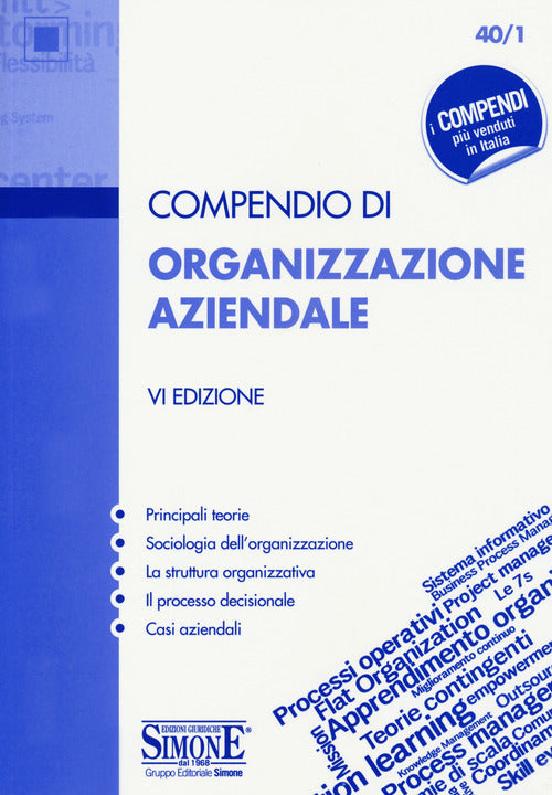 Cover of Compendio di organizzazione aziendale