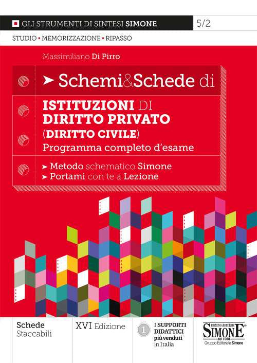 Cover of Schemi & schede di istituzioni di diritto privato (diritto civile). Programma completo d'esame