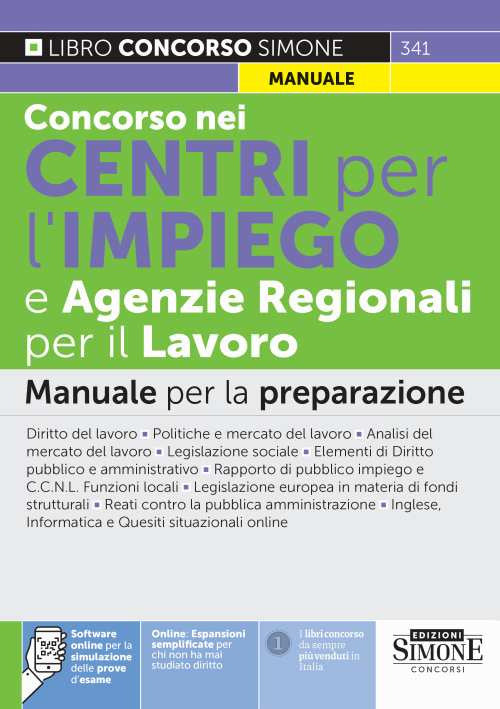 Cover of Concorsi nei Centri per l'impiego e Agenzie Regionali per il Lavoro. Manuale per la preparazione