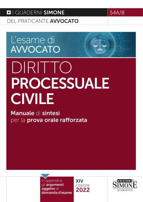 Cover of esame di avvocato. Diritto processuale civile. Manuale di sintesi per la prova orale rafforzata