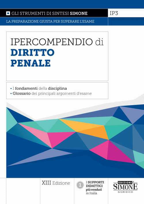 Cover of Ipercompendio di diritto penale. I fondamenti della disciplina. Glossario dei principali argomenti d'esame
