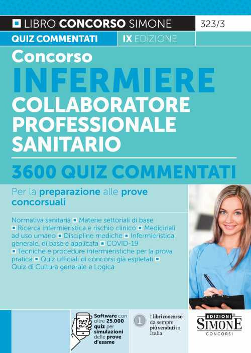 Cover of Concorso infermiere collaboratore professionale sanitario. 3600 quiz commentati per la preparazione alle prove concorsuali