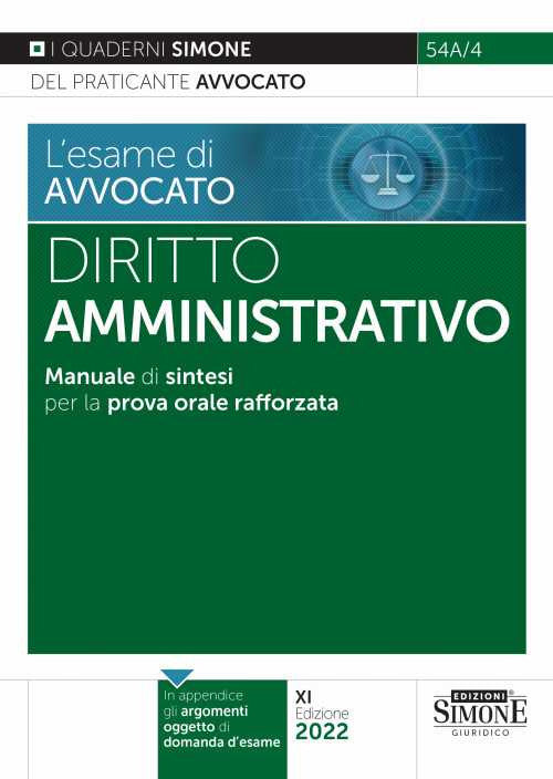 Cover of esame di avvocato. Diritto amministrativo. Manuale di sintesi per la prova orale rafforzata