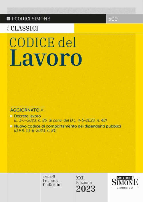 Cover of Codice del lavoro